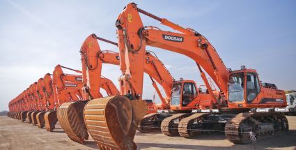 Reeks rupsgraafmachines voor grondverzet en wegenbouw
